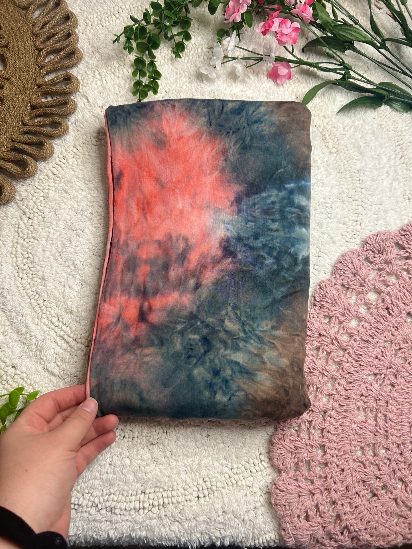 Blue pink tie-dye